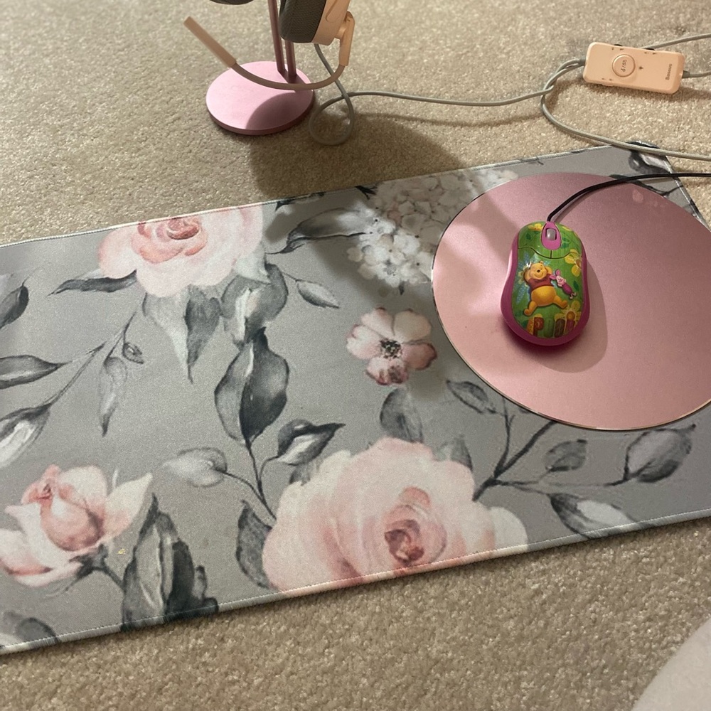 Large floral soft mouse pad